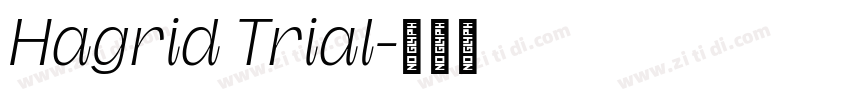 Hagrid Trial字体转换